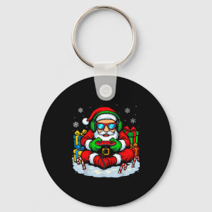 Christmas Gamer Boys Video Game Xmas Funny Santa G Key Ring