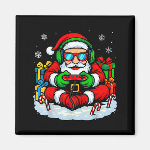 Christmas Gamer Boys Video Game Xmas Funny Santa G Magnet