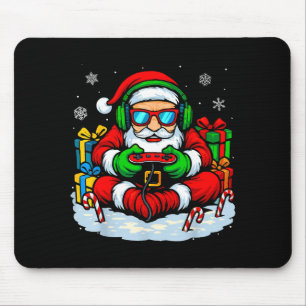 Christmas Gamer Boys Video Game Xmas Funny Santa G Mouse Mat