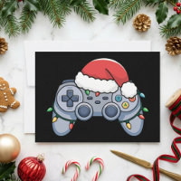 Christmas Gamer Controller Santa Hat Lights
