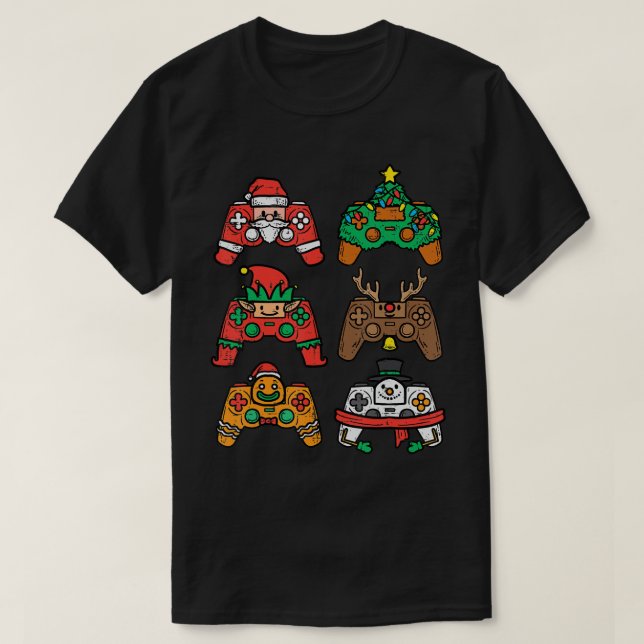 Christmas Gamer Controller Xmas Gaming Men Boys Ki T-Shirt (Design Front)