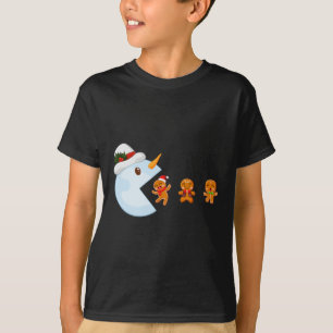 Christmas Gamer Funny Video Game Snowman Eat Ginge T-Shirt