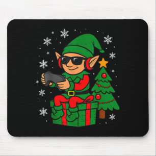 Christmas Gamer Retro Elf Funny Xmas Gaming Boys K Mouse Mat