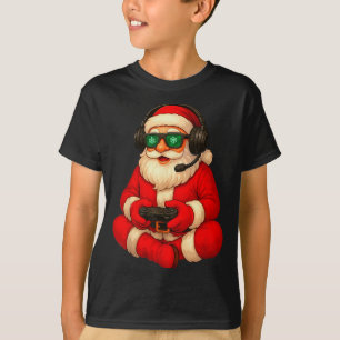 Christmas Gamer Santa Video Game Gaming Boys Men K T-Shirt