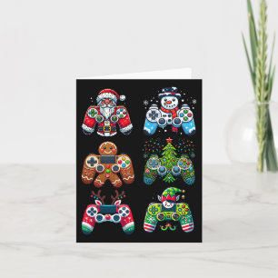 Christmas Gaming Controllers Santa Elf Xmas Christ Card