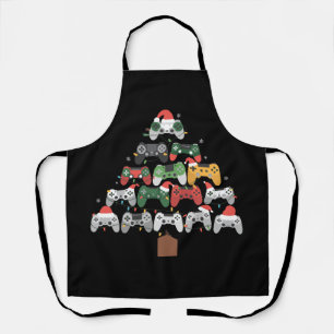 Christmas Gaming Tree Gamers Gamer Xmas Gifts  Apron