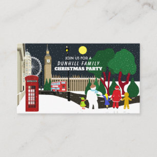 Christmas gang In London, Christmas Party Ticket Enclosure Card