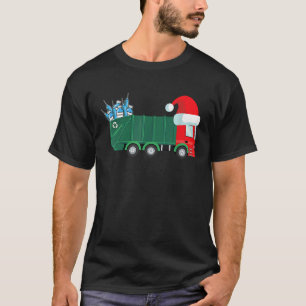 Christmas Garbage Truck Vaccinated For Boys Kids T T-Shirt