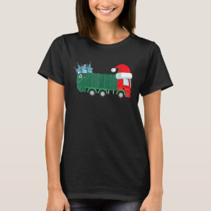 Christmas Garbage Truck Vaccinated For Boys Kids T T-Shirt