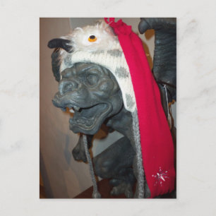 Christmas Gargoyle Holiday Postcard