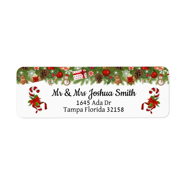 Christmas Garland and Candy Canes (Front)