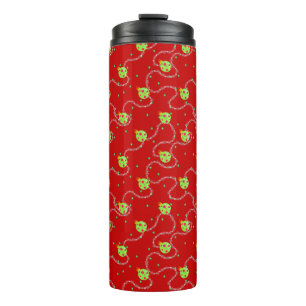 Christmas Garland and Ornament_red Thermal Tumbler