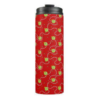 Christmas Garland and Ornament_red Thermal Tumbler