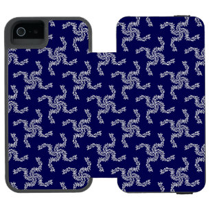 Christmas Garland Blue, Christmas Decoration, Xmas Incipio Watson™ iPhone 5 Wallet Case