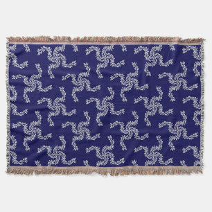 Christmas Garland Blue, Christmas Decoration, Xmas Throw Blanket