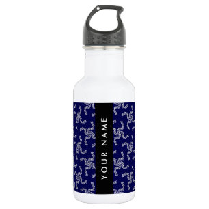 Christmas Garland, Blue, Your name, Personalise 532 Ml Water Bottle