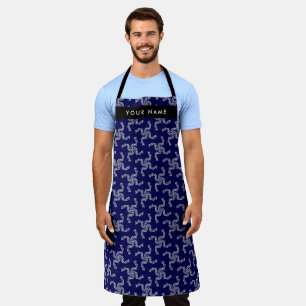 Christmas Garland, Blue, Your name, Personalise Apron