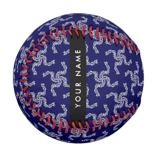 Christmas Garland, Blue, Your name, Personalise Baseball
