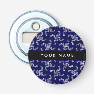 Christmas Garland, Blue, Your name, Personalise Bottle Opener