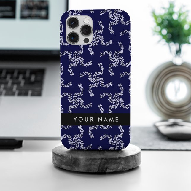 Christmas Garland, Blue, Your name, Personalise Case-Mate iPhone Case (Creator Uploaded)