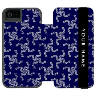 Christmas Garland, Blue, Your name, Personalise Incipio Watson™ iPhone 5 Wallet Case
