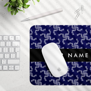Christmas Garland, Blue, Your name, Personalise Mouse Mat