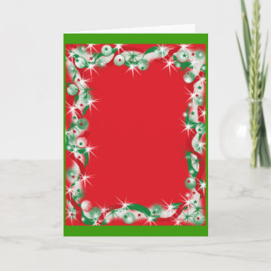 Christmas Garland Border Holiday Card