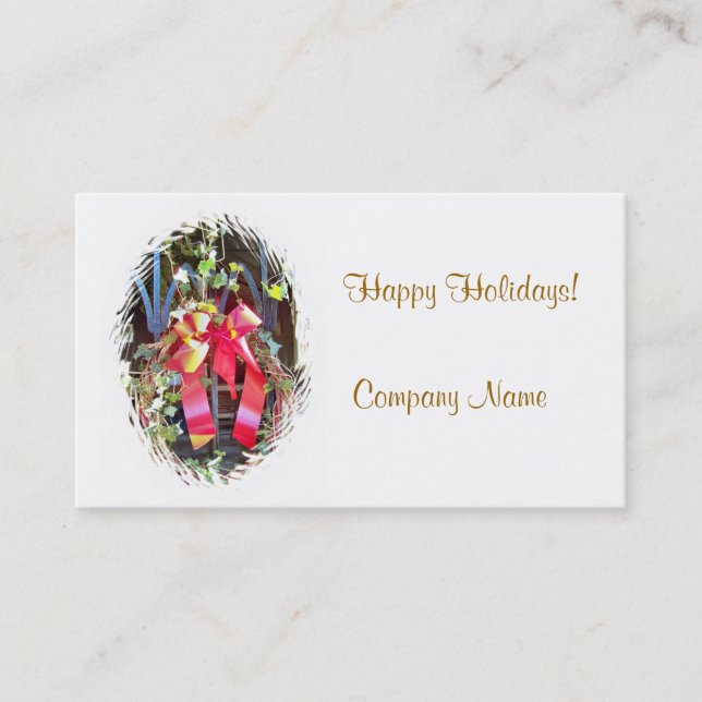 CHRISTMAS GARLAND BUSINESS CARD (Front)
