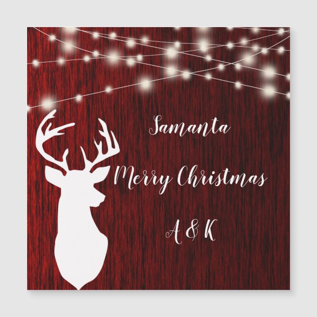 Christmas ,garland, deer head,personalised (Front)