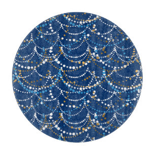 Christmas garland: festive seamless pattern cutting board