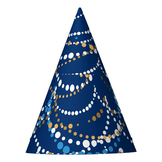 Christmas garland: festive seamless pattern party hat (Front)