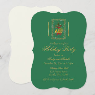 Christmas Garland Green Flat Card