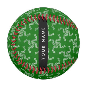 Christmas Garland, Green, Your name, Personalise Baseball