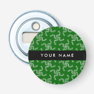 Christmas Garland, Green, Your name, Personalise Bottle Opener