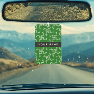 Christmas Garland, Green, Your name, Personalise Car Air Freshener