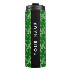 Christmas Garland, Green, Your name, Personalise Thermal Tumbler