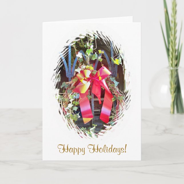 CHRISTMAS GARLAND HOLIDAY CARD (Front)