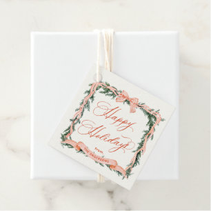 CHRISTMAS GARLAND Holiday Frame Gift Tag
