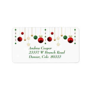 Christmas Garland on White Label