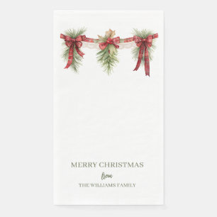Christmas Garland Paper Guest Towels Napkin