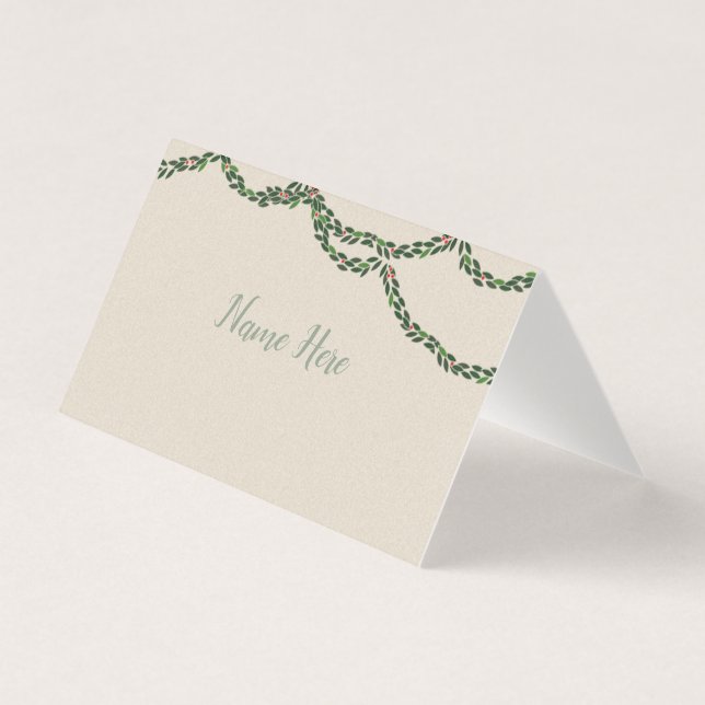 Christmas Garland Place Cards (Front)