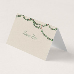 Christmas Garland Place Cards