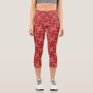 Christmas Garland Red, Christmas Decoration, Xmas Capri Leggings