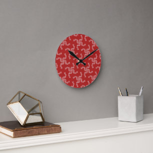 Christmas Garland Red, Christmas Decoration, Xmas Round Clock