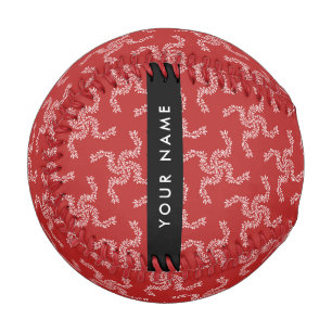 Christmas Garland, Red, Your name, Personalise Baseball