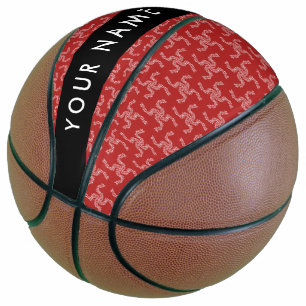 Christmas Garland, Red, Your name, Personalise Basketball