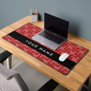 Christmas Garland, Red, Your name, Personalise Desk Mat