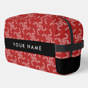 Christmas Garland, Red, Your name, Personalise Dopp Kit