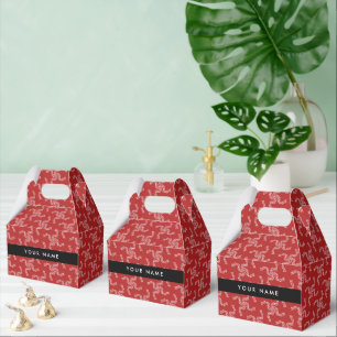 Christmas Garland, Red, Your name, Personalise Favour Box