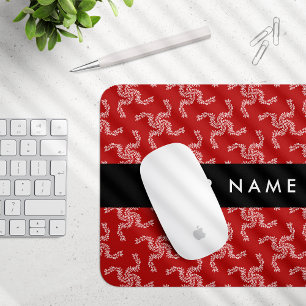 Christmas Garland, Red, Your name, Personalise Mouse Mat